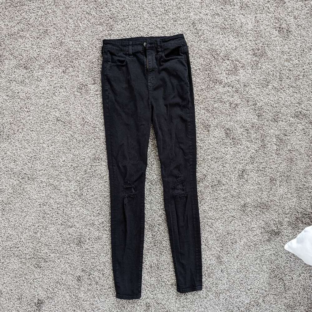 NWOT AE Distressed Highest Waist Jegging